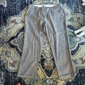 Linen, Cuffed Trousers
